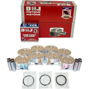 DNJ PRK3104 Piston and Ring Kit For 1996-2002 Cadillac Chevrolet GMC C1500 C1500 Suburban C2500 C2500 Suburban C3500 Escalade Express 1500 Express 2500 Express 3500 5.7L V8 OHV 16V Naturally Aspirated