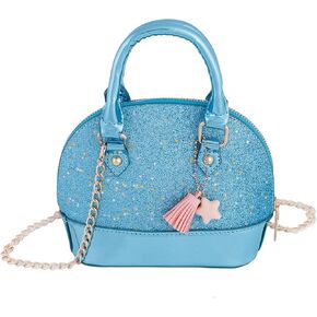 Princess Little Girls Purses Toddler kids Crossbody Bag Wallet Handbags for girls cute purses (blue)