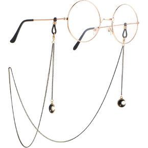 Eyeglass Chain for Women, Adjustable Glasses Strap Holder Eyewear Retainer Chain Face Mask Necklace Anti-Lost Sunglasses Lanyard