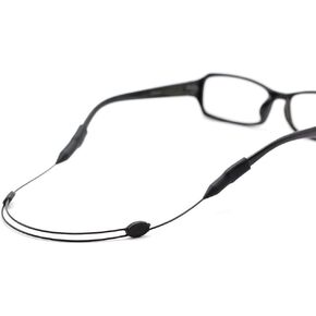 Adjustable eyewear holder for kids and adults, strap holds glasses to prevent them from getting lost, Black, Talla Única