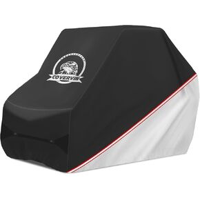 COVERVIN 4-6 Seater Waterproof UTV Cover, Heavy Duty Oxford Cloth All-Weather Protection UTV Cover for Polaris RZR Yamaha Can-Am Defender Kawasaki, 162" x 65" x 75"(Black&Silver)