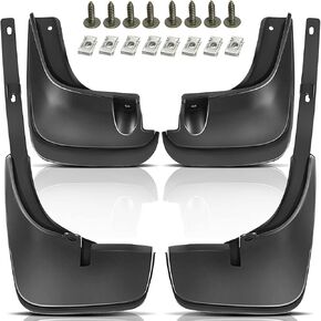 YHTAUTO Mud Flaps Splash Guards Replacement for Toyota Corolla 1998-2002 Sedan 4-Door L4 1.8L, Mudguards Mudflaps Accessories for Cars Wheel Protector with Hardware Kit, Front & Rear LH RH, 4Pcs Set