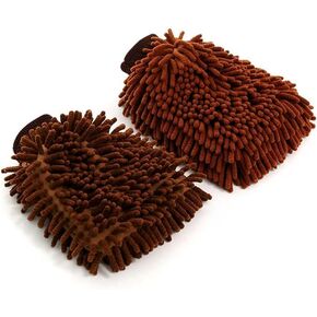 2 Pcs Microfiber Wash Glove, Chenille Car Cleaning Mitt for Superior Cleaning Results