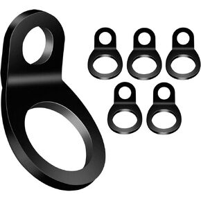 Large Tie Down Strap Rings 6 Pcs Tie-Down Anchors Hooks Stainless Steel Lashing Rings with Black Powder Coating for Tiedown Attachment Points for Dirt Bike, Motorcycle, Truck, Trailer,Camper,RV,Garage