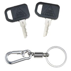 ZTUOAUMA 2X Ignition Keys AM131841 TCA24616 131841 with Key Chain for John Deere 300 400 GT GX LX Series 130 160 165 Gator 2020A 2030A 850D 855D 4X2 6X4 622 600 1800 2020