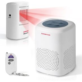 Dog Barking Alarm Motion Detector Outdoor Pir Human Body Motion Sensor Alarm Electronic Alarm Motion Activated Home Security (3 Detectors+ 1 Receiver)