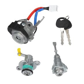 NO.819052H230/819702HA00/812502HA00 Ignition Switch Cylinder Left Door Lock Trunk Cylinder w/Key for Hyundai Elantra 4 Door 2006-2010 / Steering Lock Cylinder/Metal / 1 Set