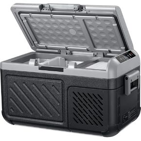 ثلاجة سيارة AstroAI ثنائية المنطقة 12 فولت، تحكم منفصل، فريزر محمول 20 كوارت (18 لتر) ثلاجة تخييم مع باب قابل للعكس في اتجاهين للسيارة، عربة سكن متنقلة، شاحنة، شاحنة صغيرة، قارب للتخييم، السفر، صيد الأسماك في الهواء الطلق in Kuwait