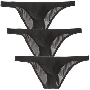 Men's Low Waist Ice Silk Solid Color Brief Panties Breathable Thin Bikini Briefs Underwear