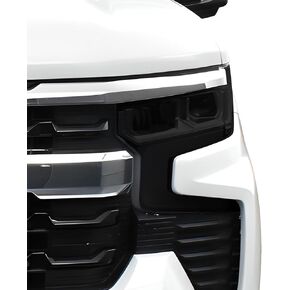 BOGAR TECH DESIGNS Full Headlight Light Tint Kit Cover Compatible with Chevy Silverado 2022-2024, Dark Smoke