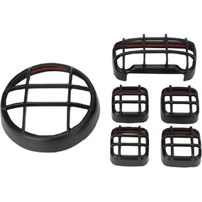 Motorcycle Six-piece Set Headlight Turn Lights Tail Light Protector Guard Kit Grille Cover for CT125 Trail 125 Hunter Cub Black