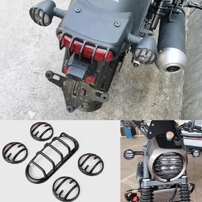 Headlight Tail Light Turn Signal Guard Cover Headlamp Grill Cover compatible for Ho&nda Rebel CMX 250/CMX300/CMX 500 Accessories 2021 2022 2023 2024 2024 (5 PCS-Matte Black)