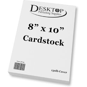 Extra Heavy Duty 130lb Cover Cardstock - 8" x 10" Bright White - 350gsm 17pt Thick Paper for Inkjet & Laser Printers - 40 Pack
