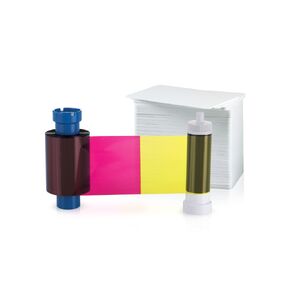 AlphaCard YMCKO 100 Print Ribbon/Card Pack for Pilot and Compass Printers