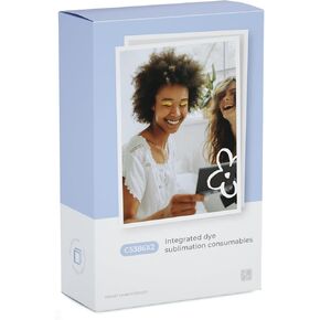 2x3'' All-in-One Photo Paper and Color Ribbon Cartridge Refill with 10 Sheets of Photo Paper 2 Pack for HPRT CP2100 Mini Photo Printer
