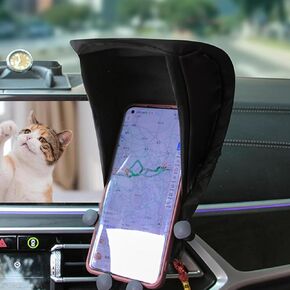 Car Smartphone Sunshade Smartphone Holder Sunshade Light Blocking Sunscreen Dramatically Reduces Reflection Improves Visibility Foldable Smartphone Sunshade Prevents Cell Phone Overheating