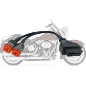 OBD2 Diagnostic Scanner Adapter Cable for Harley Davidson,2 in 1 Motorcycle OBD Scanner Adapter Cable (16Pin to 4Pin and 16Pin to 6Pin) 12" OBD2 Cable