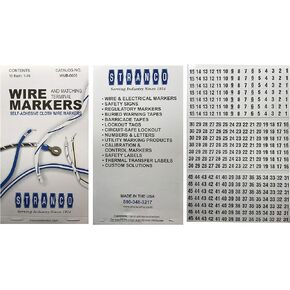 Sherco-Auto 450 Piece Vinyl Adhesive Labeling Wire Marker Book 1-45 10 Each