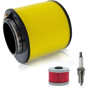 Triumilynn Air Filter for Honda Rancher 350 TRX350 Foreman 400 450 TRX400 TRX450 Fourtrax 300 with Oil Filter & Spark Plug 17254-HN5-670 17254-HC5-900