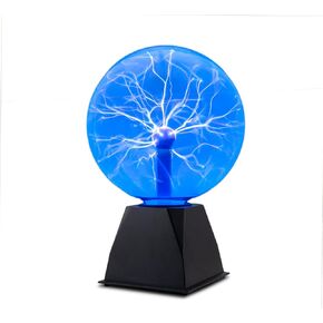 8 Inch Blue Plasma Ball, Touch and Sound Sensitive, Novelty Lamp, Electric Plasma Ball, Magic Plasma Lamp, Lightning Plasma Ball, Plasma Ball for Decoration, Plasma Globe, Christmas Gift