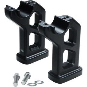 POWERJAMES 5.0 inch Tall Matte Black 1.5" Handlebar Risers for Harley Davidson 2018-2024 Fat Bob 114 FXFB FXFB/S with 1 1/2 inch Clamping Area