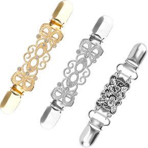 Dress Clips Back Cinch,Shirt Clips for Women Clothing,Sweater Clips,Waist Cincher Clip,Scarf Clip,Dress Cincher,Shawl Clips,Cardigan Clips,Clasps for Clothing,3 Types,Gold,Silver,Vintage Clothes Clips