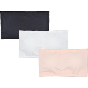 Girls Strapless Bras with Clear Straps 7-8 8-10 10-12 12-14 Seamless Bandeau Tube Bra for Girls and Teens