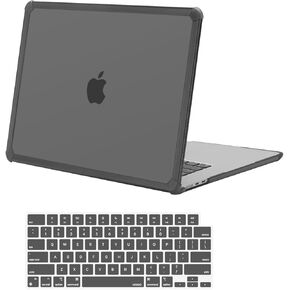 MOSISO Compatible with MacBook Air 15 inch Case 2023 2024 Release M3 A3114 M2 A2941 Touch ID, Anti-Cracking&Anti-Fingerprint Heavy Duty Plastic Hard Shell with TPU Bumper&Keyboard Cover, Pink