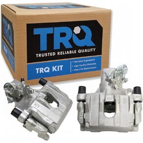 TRQ New Rear Disc Brake Caliper with Bracket & Hardware Pair for Ford Focus