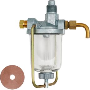 Fuel Gas Strainer Sediment Bowl Assembly for 370832R91 IH International Farmall Harvester MV Super H HV W4 OS4 350 400 460 560 650 706 Replace 358245R91 370832R91