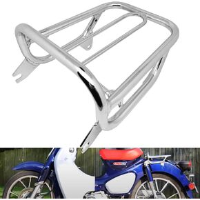 Motorcycle Steel Rear Carrier Luggage Rack Rear Cargo Carrier Compatible with Honda Super Cub 125 C125 (2019-2024)
