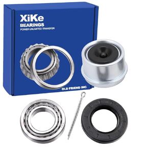 XiKe 2 Set Fits for 1-3/8'' to 1-1/16'' Axles Trailer Wheel Hub Bearings Kit, L68149/L68111 and L44649/L44610, 171255TB Seal OD 1.719'', Dust Cover and Cotter Pin, Rotary Quiet High Speed and Durable.
