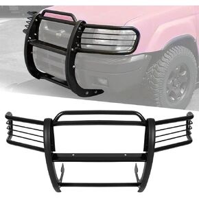 HECASA Front Bumper Protector Brush Grille Guard Compatible with Nissan 2001-2004 Frontier Powder Coated Black Steel