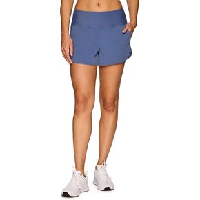 RBX Active Women's Workout Short with Built-in Liner Clean Waist Shorts for Women Running Shorts with Pockets