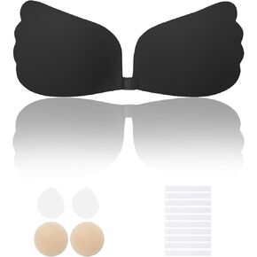 Invisible Sticky Bra for Women Strapless Adhesive Bra, Lycra Style, with 3inch Nipple Cover, for Backless Dresses