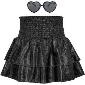 Zando Girls Sequin Skirt Girls Tutu for Toddler Girls Sequin Shorts Girls' Skirts for Girls Skirt Girls Metallic Skirt