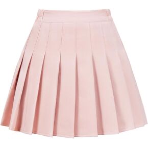 Patgoal Girls' Pleated Mini Skirt with Shorts Elastic Waist Tennis School Skort A-Line Skater Skirts 6-14 Years