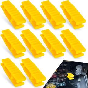 10 PCS Car Fuse Clip, 1.18" x 0.35" ABS Shell Anti-Slip Textured Design Plug-in Fuse Disassemble Tool, Repair Modification Accessories, Suitable for Cars, Motorcycles, Trucks, SUVs (Yellow)