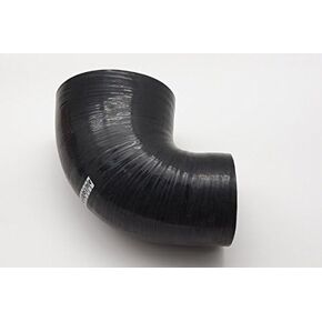 Autobahn88 Automotive Silicone Hose Bend, 90-Deg Elbow Reducer Coupler, ID=3.25" to 3.5" (84 to 89mm), Leg Length 3.13" (80mm), Wall Thickness= 0.2" (5mm), 4-Ply, Blue