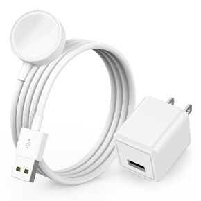 Watch Charger for Apple Watch Charger, Long 6.6FT iWatch Portable Wireless Fast Charging Cable Cord with USB Wall Charger Plug Adapter Block Compatible with Apple Watch Series 8/7/SE/6/5/4/3/2/1