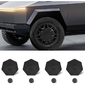 Full Coverage Wheel Center Hub Caps for Tesla Cybertruck Accessories，Removable and easy to install ABS Center Hub Cover Cybertruck Accessories 2024(4pcs)