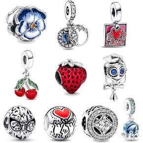 10 Pack Silver Spacer Beads Charms fit Pandora Bracelet DIY Pendant Set
