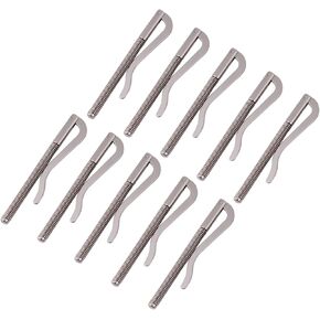 Wallet Money Clip, 10Pcs Spring Loaded Money Clip Money Spring Clip Tool Wallet Spring Clip Insert Bar Replacement for Wallet Purse