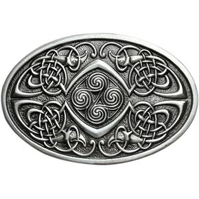 Irish Celtic Knot Belt Buckles for Men Women, Keltic Cowgirls Cowboy Belt Buckle Replacement Western