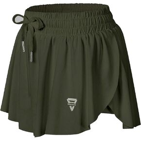 شورت الجري Memorose Flowy للسيدات صيفي كاجوال من الألياف اللدنة للتمارين الرياضية مع جيوب in Kuwait