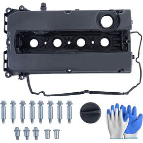 Engine Valve Cover 55564395 Compatible with Chevy Cruze 2010-2016 Sonic 2012-2018 Trax 2013-2020 Aveo 2009-2011 Aveo5 2009-2011 L4 1.6L 1.8L 55558673 w/Bolts & Caps