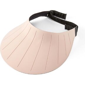 Sun Visor Hat for Women & Men 4" Wide Brim Golf Beach Simplicity Foldable Roll-up Ponytail Hat with Hook & Loop Closure