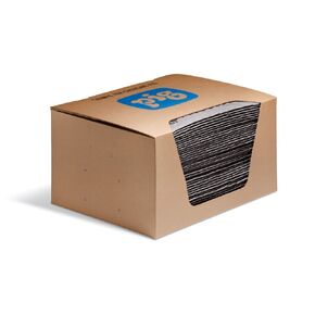 New Pig Fat Mat Absorbent Pad in a Dispenser Box Premium Absorbent Mat – Absorbs 56 oz per pad Box of 50 Super Absorbent Mats MAT2101