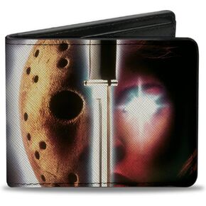 Buckle-Down Horror Movies Wallet, Bifold, Friday the 13th Part VII The New Blood Movie Poster Title, Vegan Leather