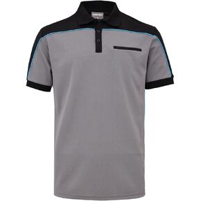 WORK IDEA Men's Polo Shirt Short Sleeve Breathable Work Shirts Golf Polo Tennis T-Shirt Tops